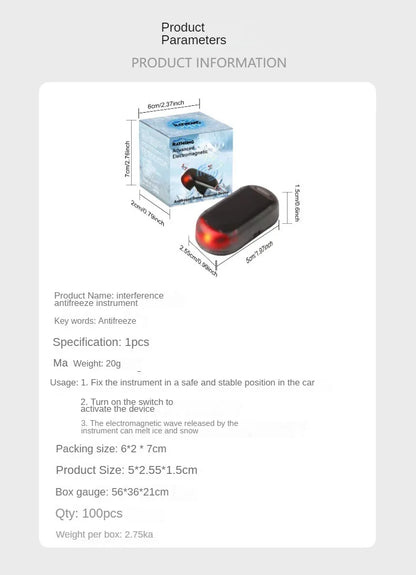 Electromagnetic Car De-Icer